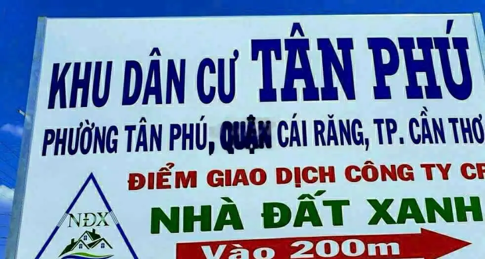 Bán nền 135m2 đường A1 khu Tân phú, Cái răng, cần thơ