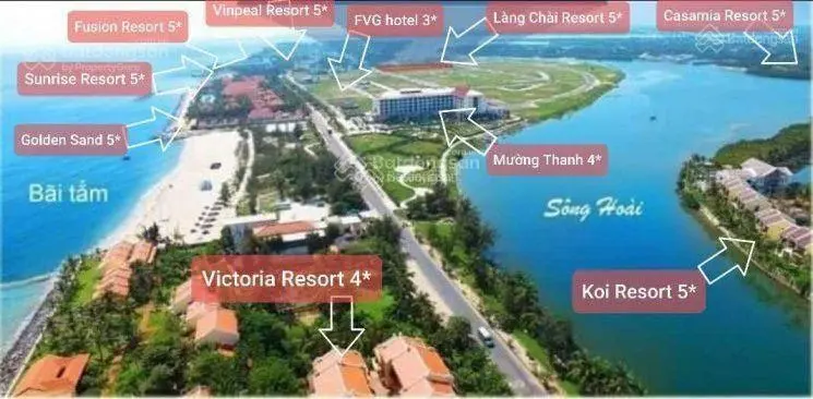 Siêu phẩm 2 mặt tiền ngay bãi tắm Cửa Đại, xung quanh toàn resort