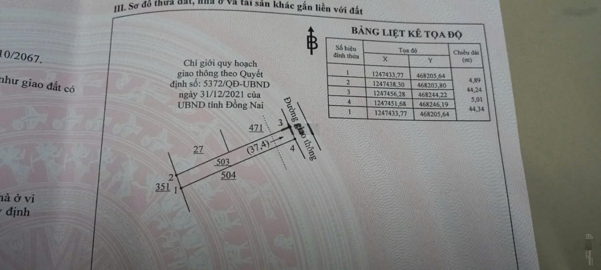 Cần bán đất bên hông nhà thờ Ngọc Lâm - 5x40m