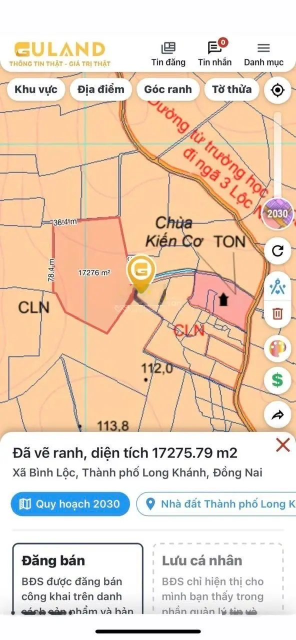 Chủ ngộp ngân hàng - Long Khánh, Đồng Nai - khu đất nghĩ dưỡng, trồng cây - 17.166 m2 - 17 tỷ