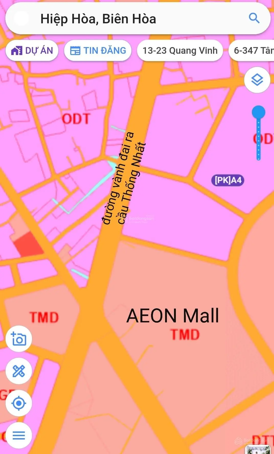 Bán lô đất đẹp gần Aeon Mall Hiệp Hòa, giá đầu tư, gần các dự án lớn tương lai, sổ riêng, thổ cư