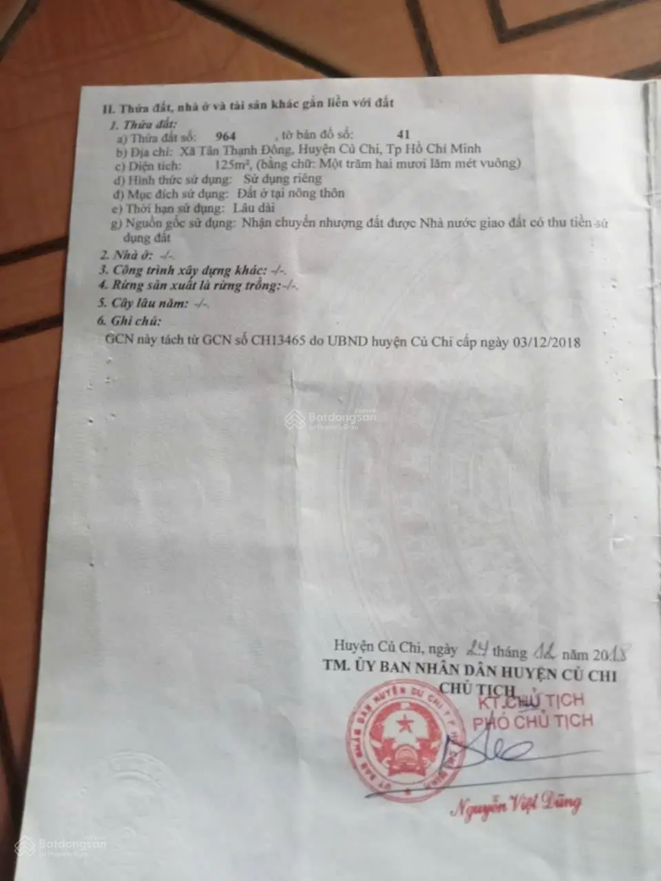 Tân thạnh đông củ chi mặt tiền đường lê thị đảo âp3. Gần chợ chiều trường học. Diện tích 5X25m