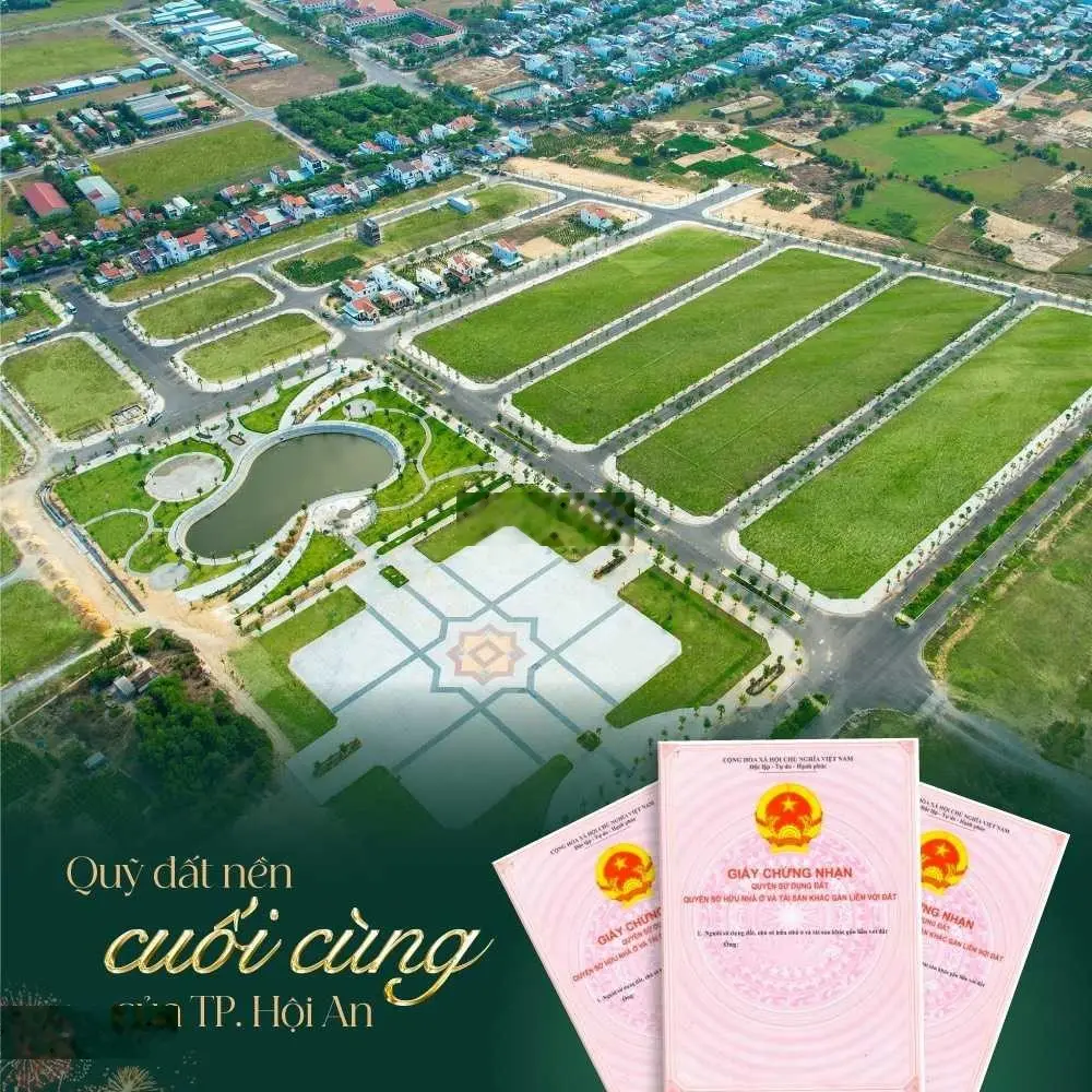 Sốc! Chỉ 28tr/m2 đất nền villa ngay Tp Hội An, hạ tầng, sổ sẵn, booking ngay nhận chiết khấu 10%