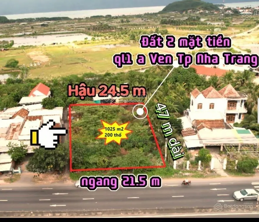 Hạ giá bán nhanh 1000m2 đất mặt tiền QL1A ven TP Nha Trang