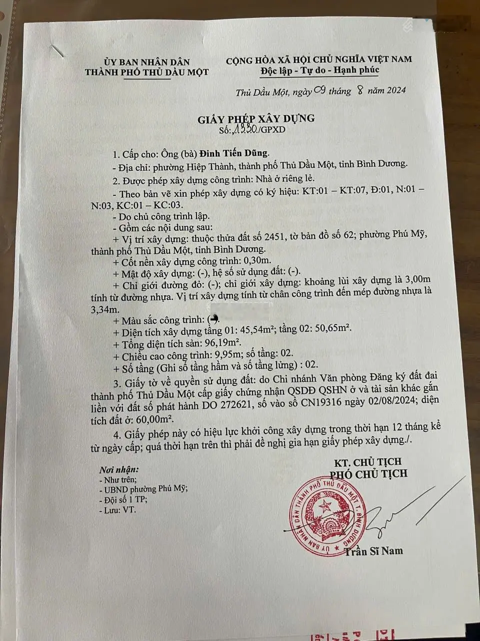 Nhà 1 lầu phường Phú Mỹ - Thủ Dầu Một, đường ô tô, tặng hết nội thất, hướng vào TP Mới Bình Dương