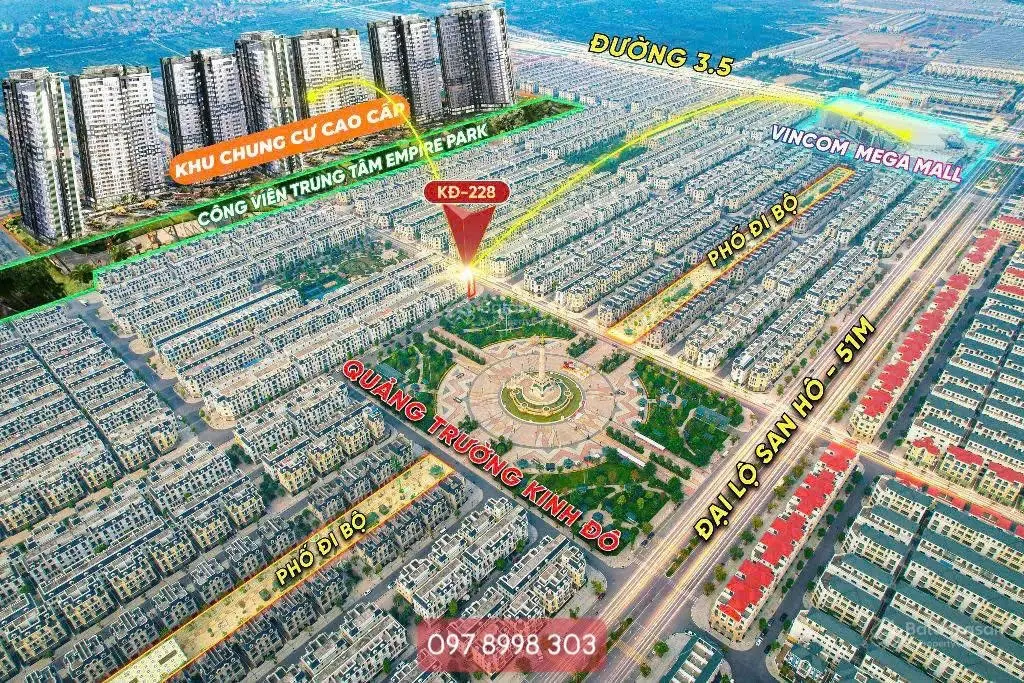 GĐ Cần Tiền Bán Góc Kinh Đô View Công viên mua 2022 giá 50 tỷ giờ bán lại 37 tỷ. 170m2 đất VIP Nhất