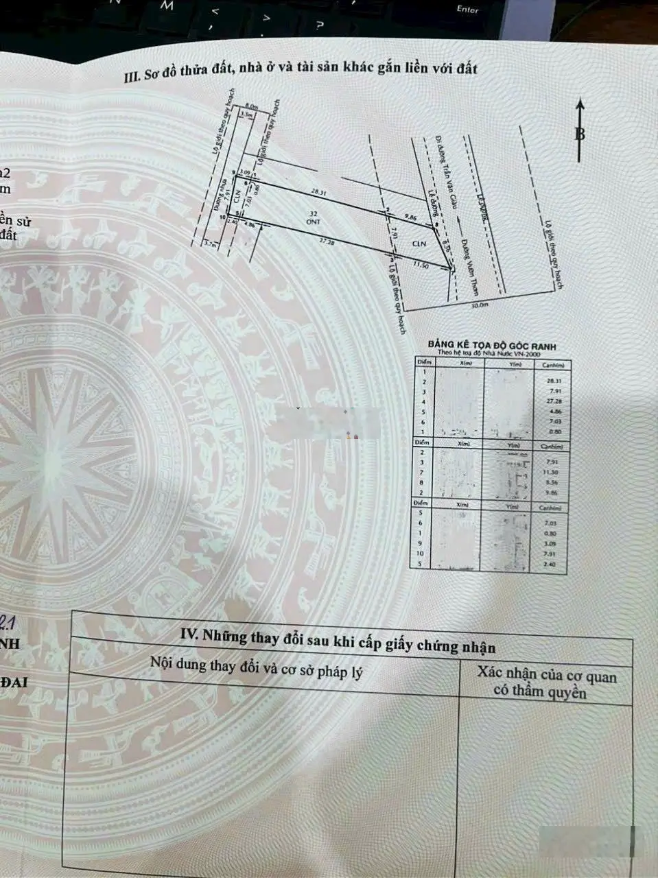 Đất thổ cư 2MT đường Vườn Thơm khu dân cư đông đúc kinh doanh buôn bán thoải máy