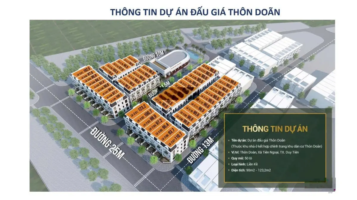 HÀNG NGOẠI GIAO giá 18 tr/m2, khu dân cư thôn Doãn, Tiên Ngoại, Phủ Lý, sát cạnh Sun UrBan Hà Nam