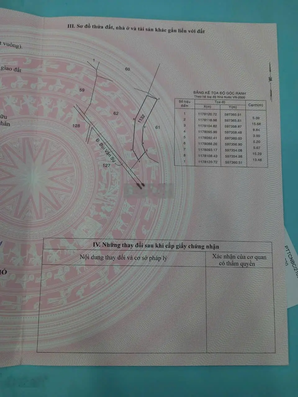 bán nhanh 149m2( đất thực tế 294m2 )đất mặt tiền Bùi Văn Sự xã Qui Đức, Bình Chánh. Giá 2,150 tỷ .