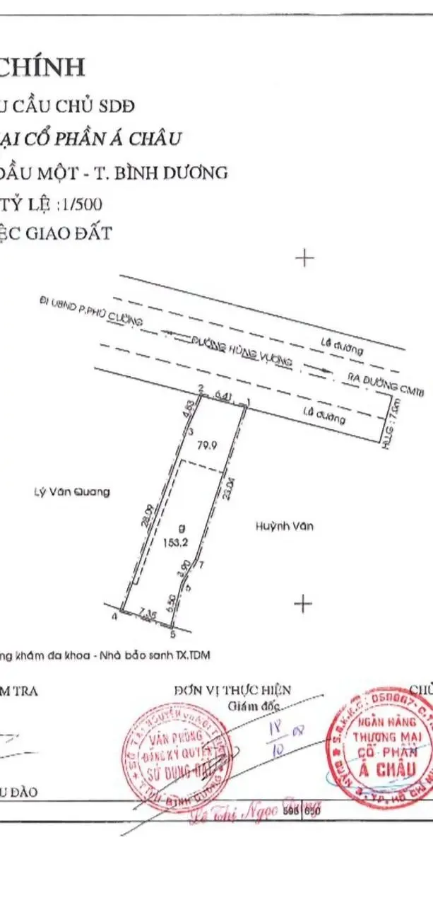 Nhà 1 trệt 2 lầu đã hoàn công đường Hùng Vương sát chợ Thủ Dầu một diện tích 7x33m full thổ cư