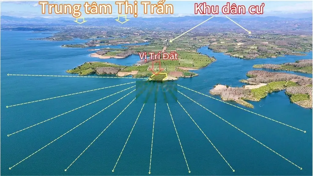 Bán đất view hồ có 217m bám Mặt tiền đường và 150m bám mặt tiền hồ