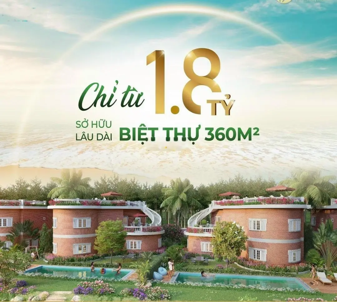 Chỉ cần với 1.8 tỷ bạn đã có thể sở hữu ngay một căn Hoa Tiên Sea Golf 2 tầng 360m2. TT linh hoạt