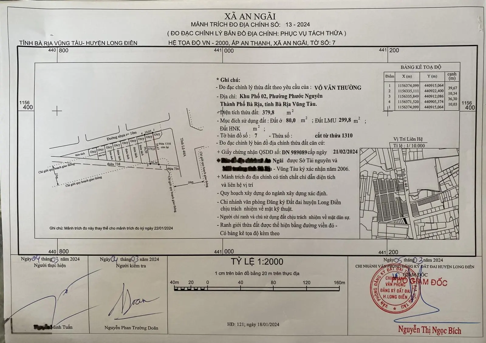 BÁN GẤP, mặt tiền đường nhựa: 10x39=390m2, giá chỉ 1,9 tỷ có thương lượng. LH: 0916 169 ***