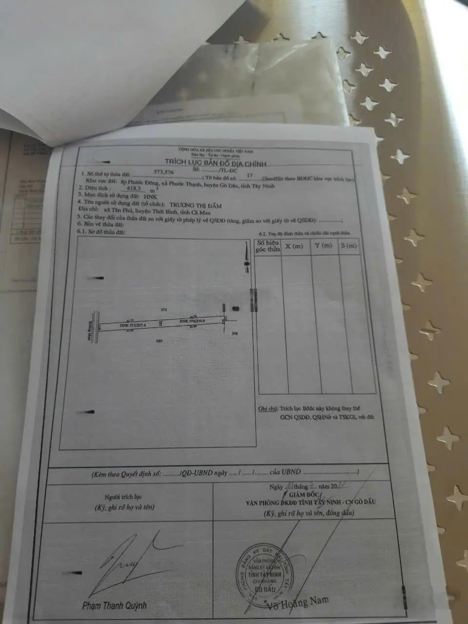 Bán gấp lô đất Phước Thạnh 413m2/550tr có thổ cư đường nhựa thông KCN, có KDC hiện hữu