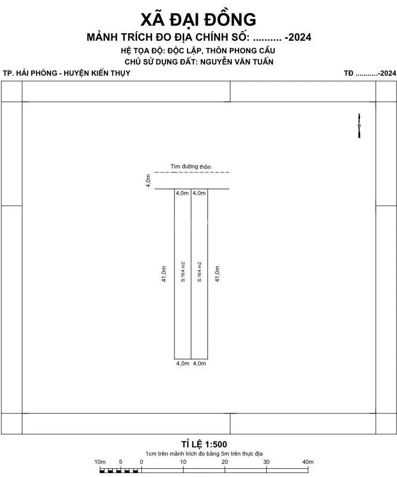 Chính chủ cần bán 2 lô liền kề đường thôn 8m tại Phong Cầu - Đại Đồng