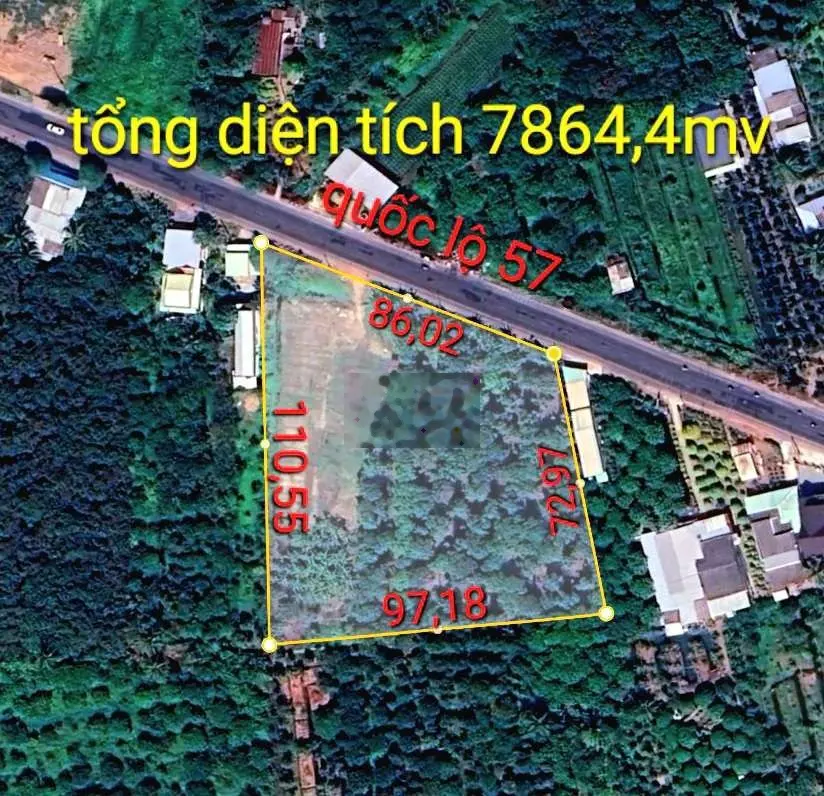 ĐẤT MẶT TIỀN QUỐC LỘ57,BÌNH HÒA PHƯỚC,LH,VĨNH LONG