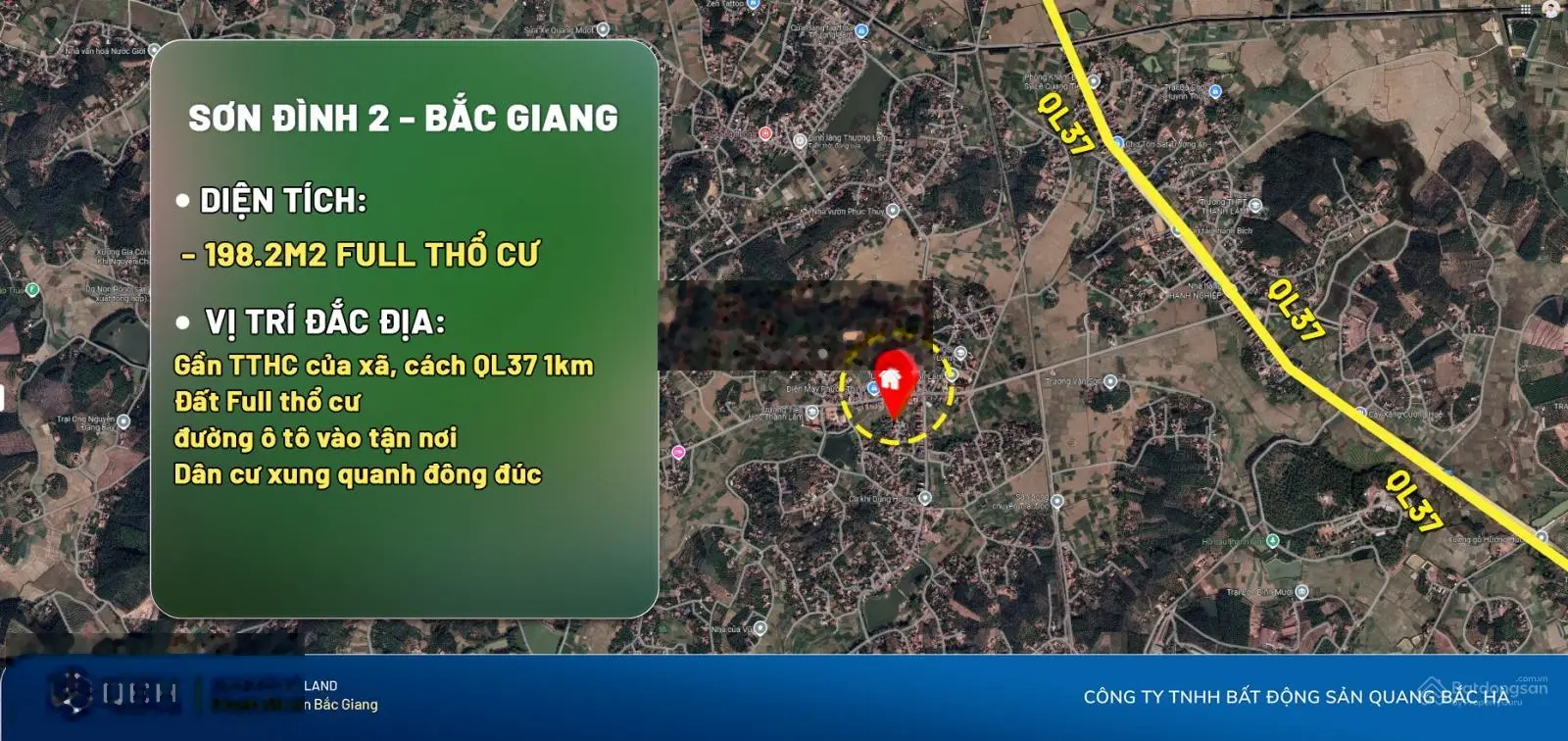 Chỉ 135 triệu có ngay 198.2 m2 full thổ cư, SDCC, trung tâm Lục Nam, Bắc Giang