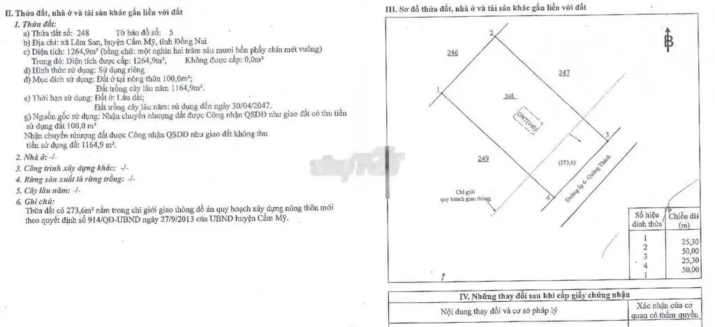 *Phát mại* Ngân hàng VIB bán ĐẤU GIÁ 2 lô Đất Mặt tiền đg H Cẩm Mỹ, ĐN