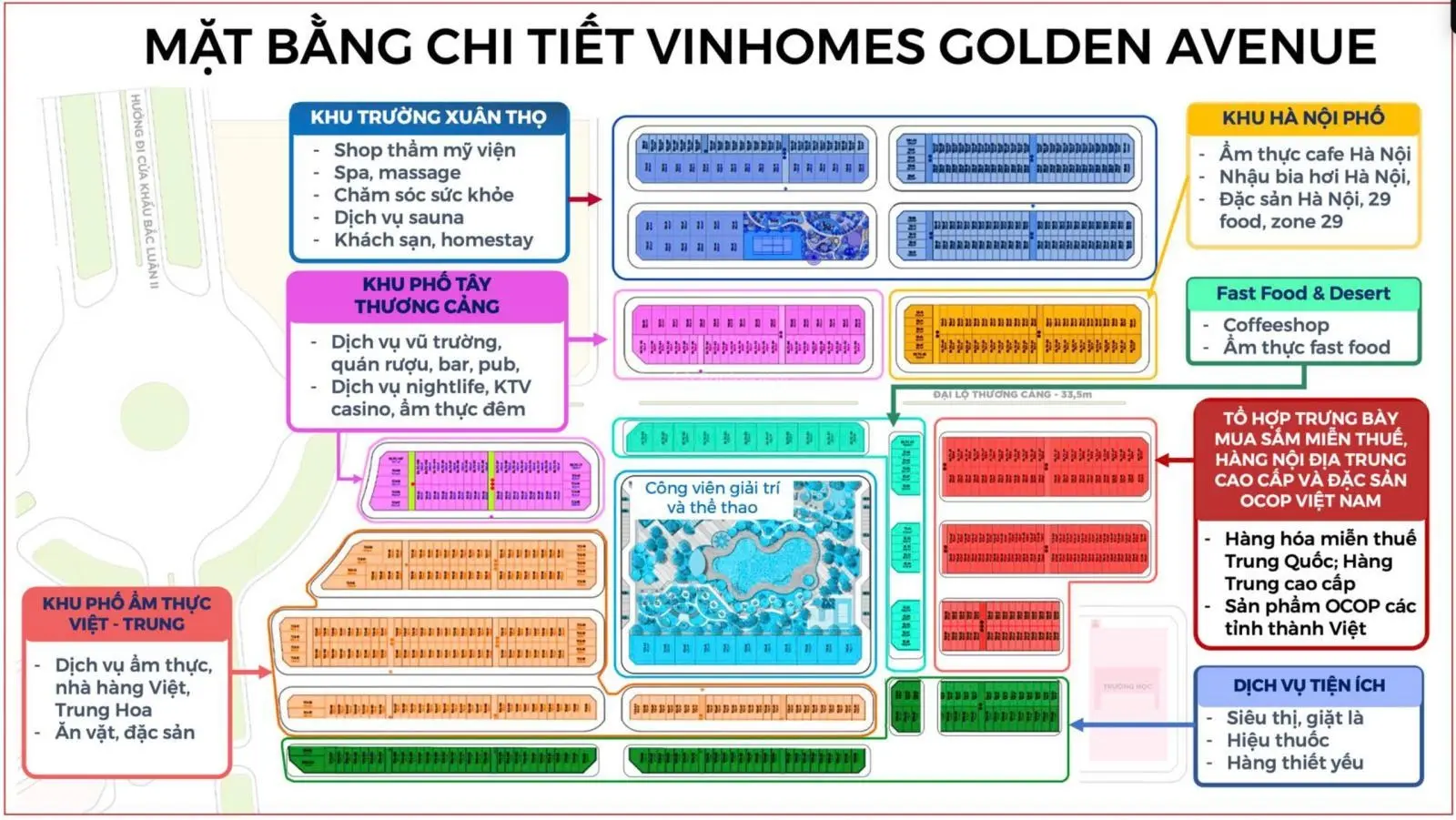 Suất đầu tư shophouse dự án Vinhomes Golden Avenue Móng Cái chỉ từ 1,6 tỷ (30%) HTLS đến 30 tháng