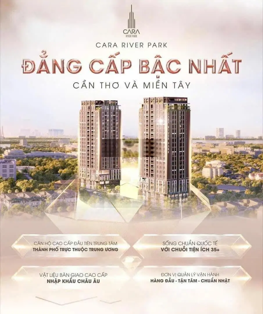 Nóng nhất lúc này.! chỉ 03 căn hộ có tầm view panorama về cdb cần thơ. căn góc