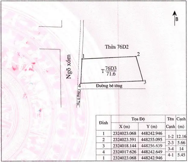 Bán gấp mảnh đất Ngõ 1063 đường Trần Phú, Tp Cẩm Phả, Quảng Ninh gần QL 18. Giá 1.198 tỷ