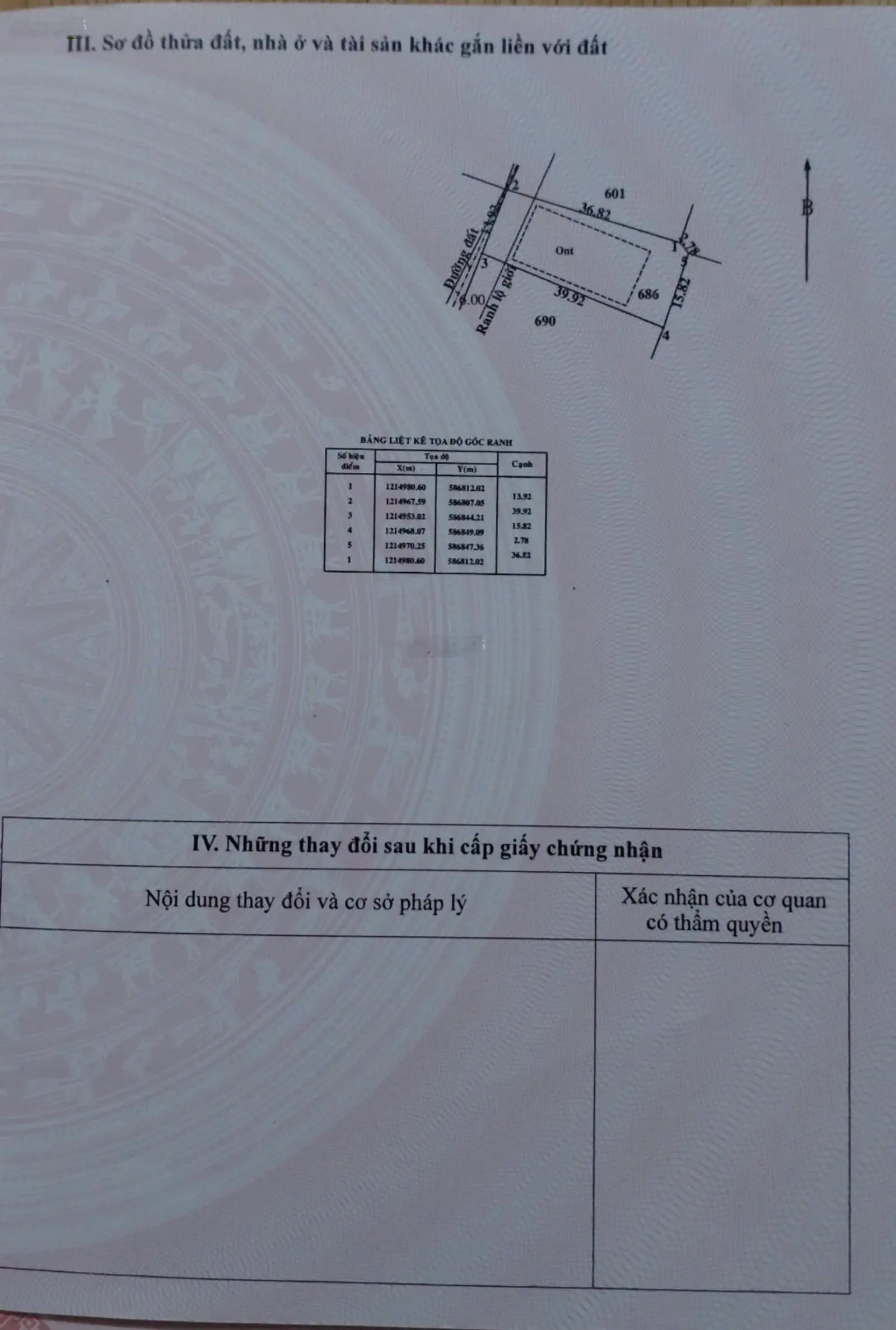 Đất thổ cư chính chủ đăng bán có sổ hồng hơn 600m2 nở hậu ( 300m2 thổ cư), xã Tân Thạnh Tây. Củ Chi