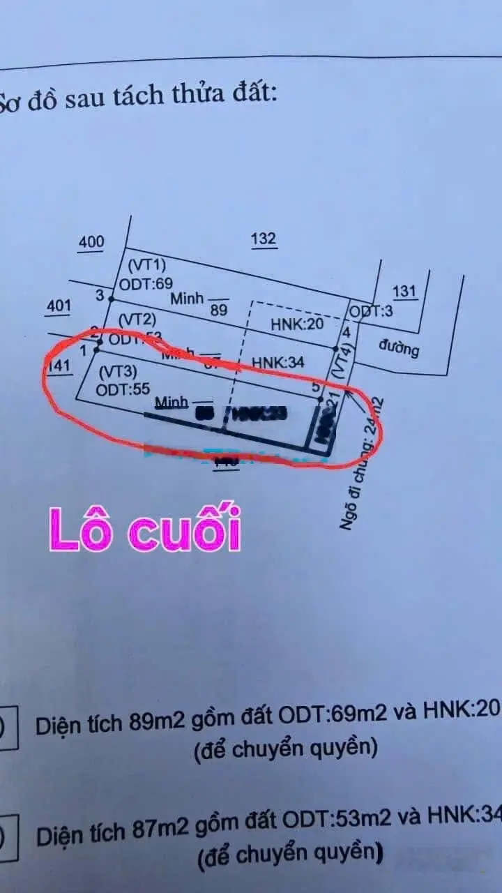 Gấp 1 lô chủ đang ngộp DT sử dụng lên đến 100m2 giá chỉ có hơn 800tr nhanh tay thì còn ạ