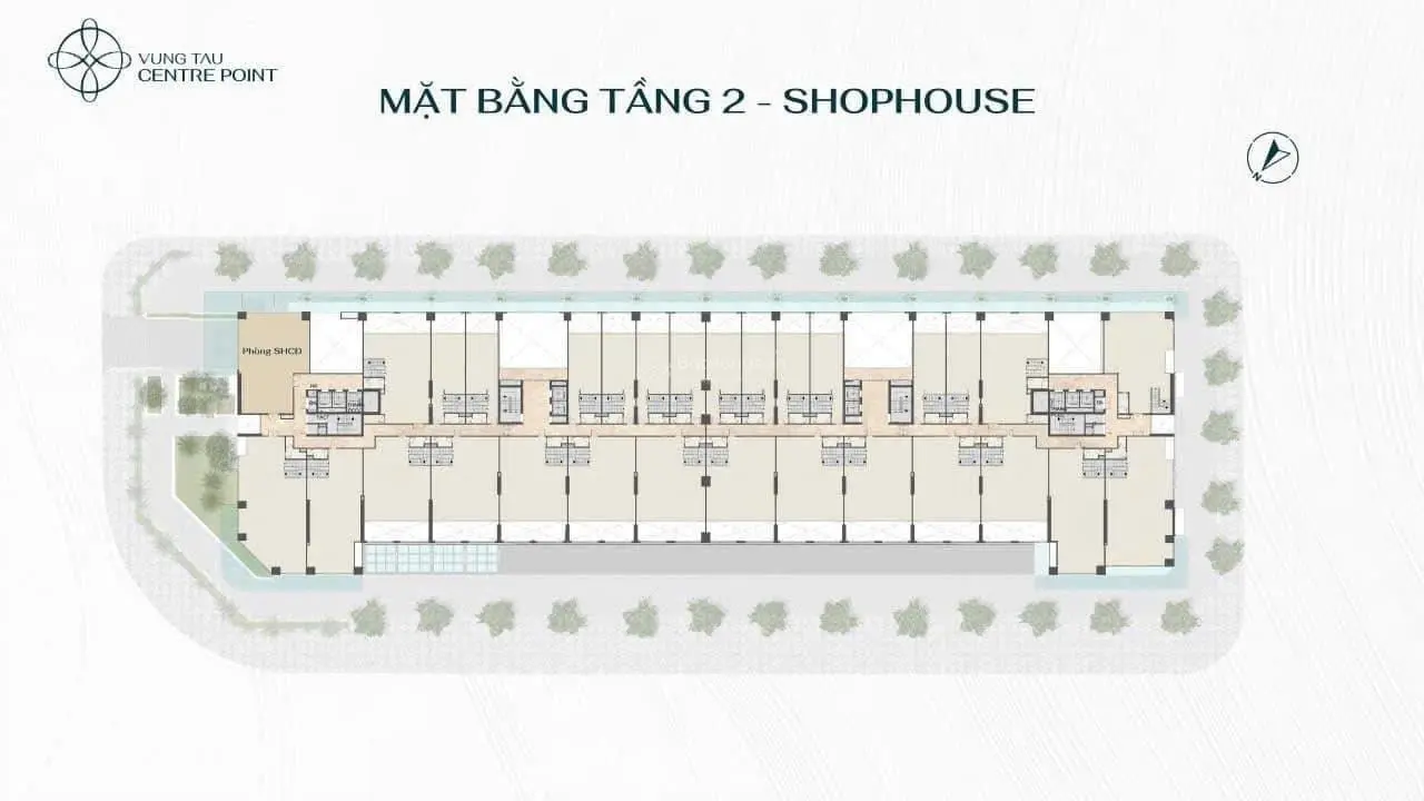 Bán shophouse đẹp xuất sắc tại Nguyễn Hữu Cảnh, 55 triệu / m2, 208 m2, hướng đông nam, 3 tầng