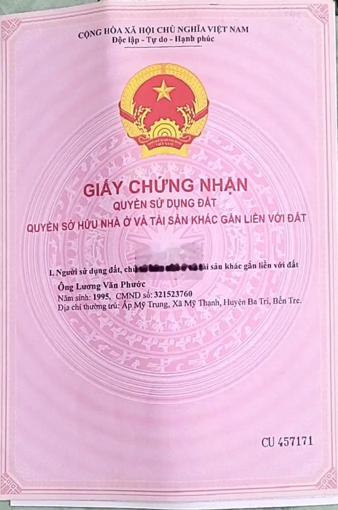 Đất chính chủ có thổ cư