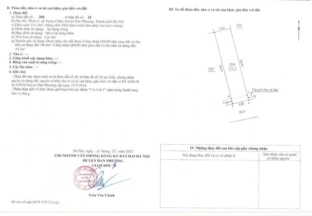 Cần bán mảnh đất tại Trung Châu, Đan Phượng. Diện tích 115m2, giá 2,82 tỷ