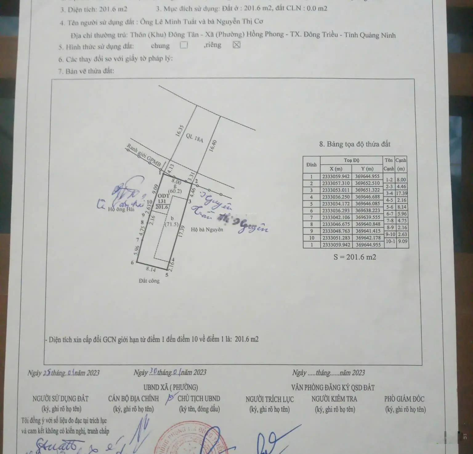 Bán nhà riêng 201.6m2 mặt đường quốc lộ 18 gần cầu Đạm Phường Hồng Phong, Đông Triều giá 5,x tỷ