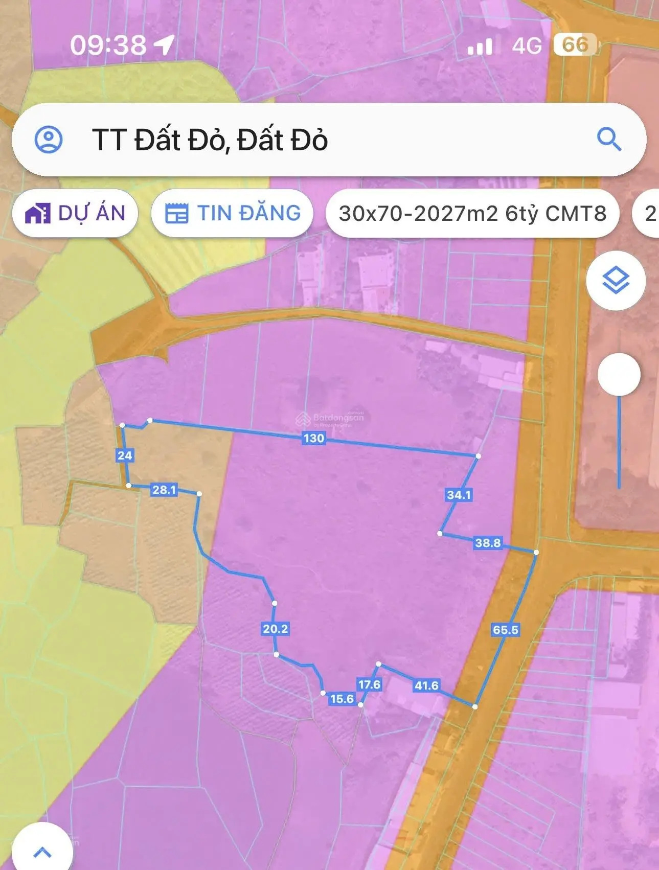 Hơn 1 mẫu đất phủ hồng. Đối diện trường học c1 - c2 Nguyễn Thị Hoa. Thị trấn Đất Đỏ - BRVT