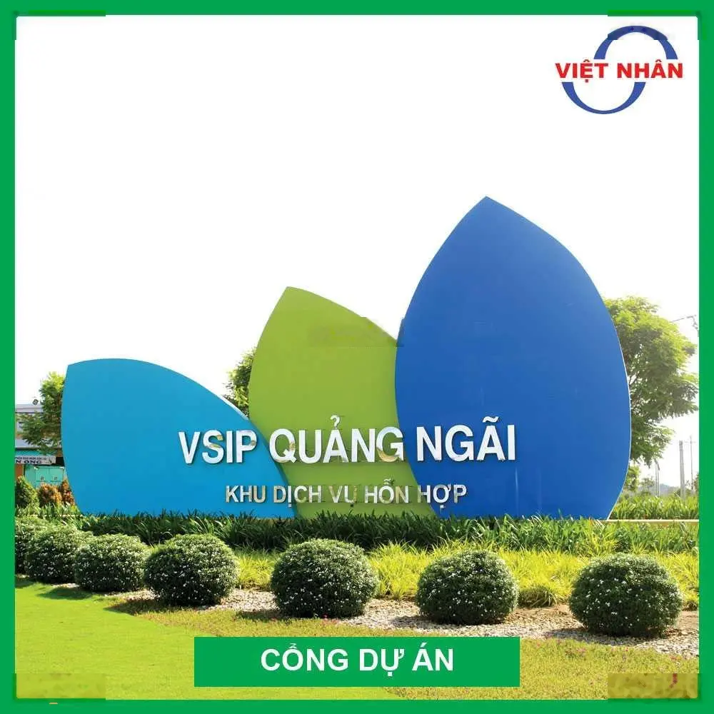 Lô đất 2 diện công viên - Khu dịch vụ hỗn hợp VSIP Quảng Ngãi. Giá chỉ 1.3xx tỷ