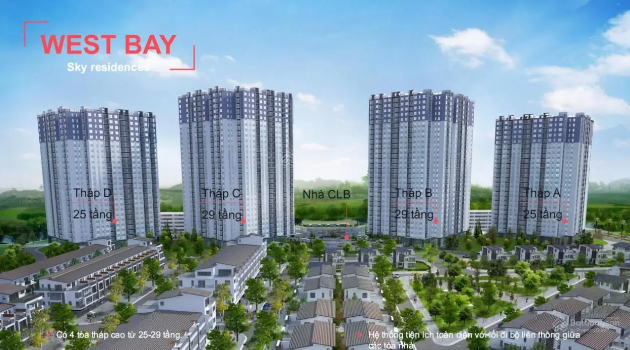 Bán căn hộ 1 phòng ngủ 45m2, ban công Tây Nam - Chung cư West Bay, Khu đô thị Ecopark