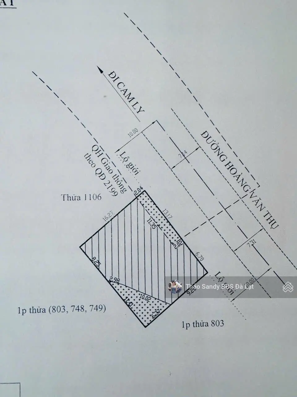 Đất mặt tiền rộng hơn 300m ngang 20m chỉ 17 tỷ Đường chính Hoàng Văn Thụ, Đà Lạt