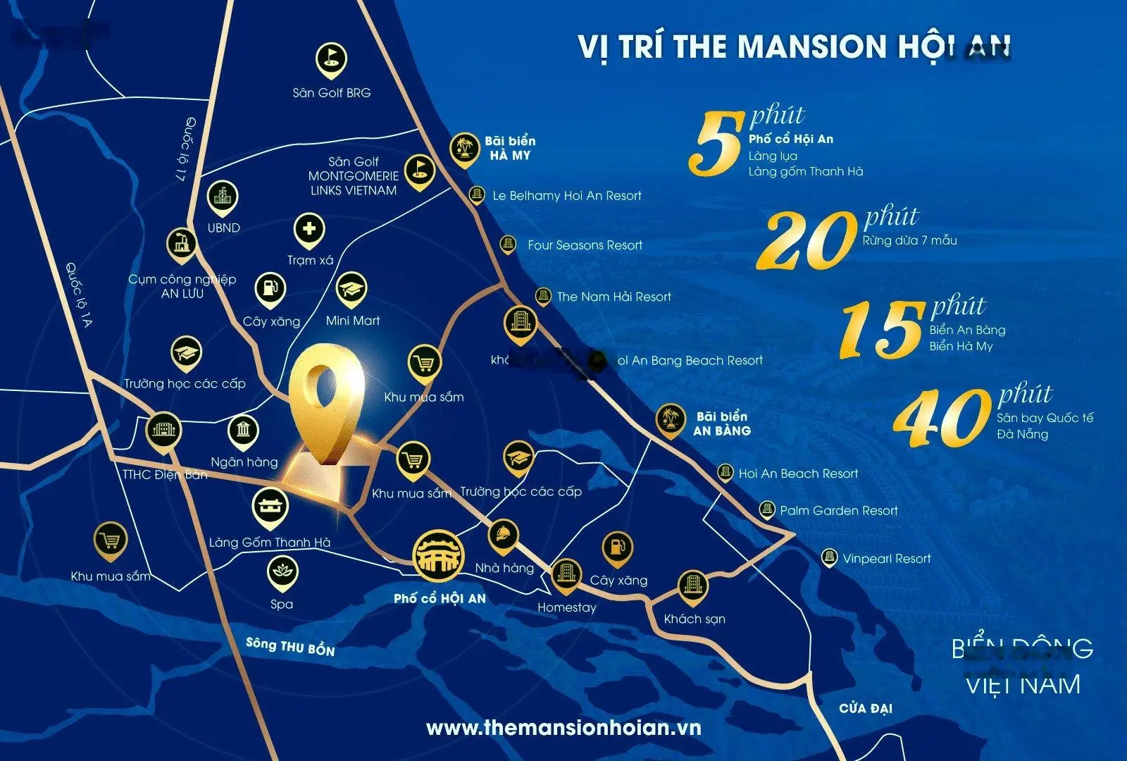 The Mansion Hội An - chỉ 1,6 tỷ sở hữu đất villa ngay phố cổ Hội An - Thanh toán 30% sở hữu ngay