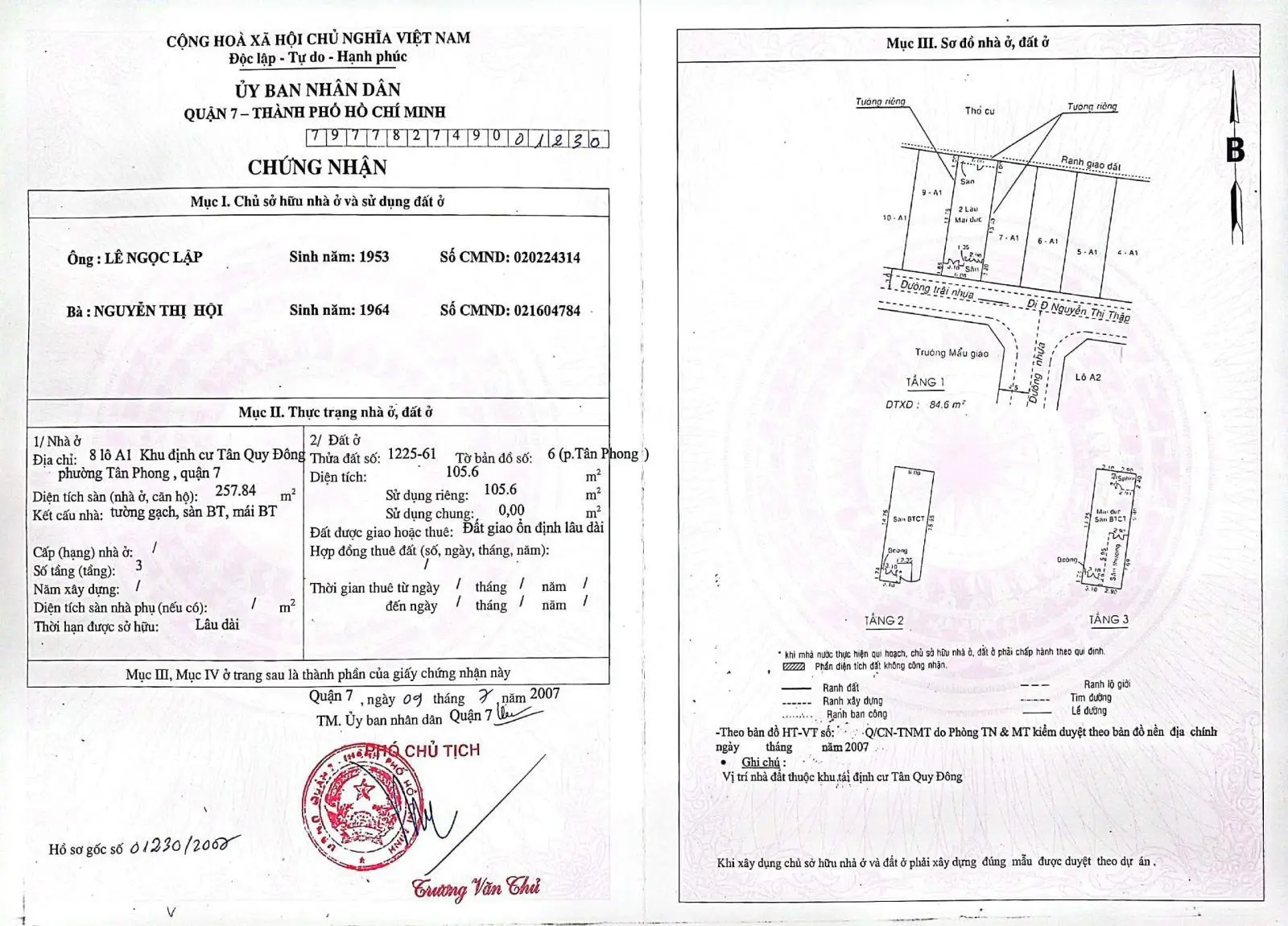 Chính chủ bán nhà phố Đường 48 KDC Tân quy Đông Tân Phong Q.7. DT: 6x18 m. 2 lầu. 5PN, 17 tỷ TL