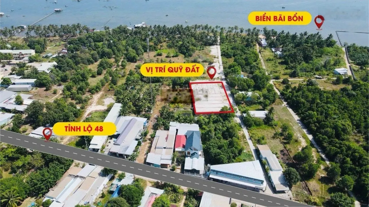 Chủ cần tiền đầu tư, bán gấp lô đất ven biển 171 - TBĐ 9 Ấp Bãi Bổn, Hàm Ninh, Phú Quốc