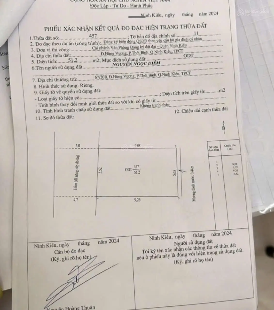 Bán nhà trệt lầu gần Vincom Hùng Vương lộ oto tới nhà