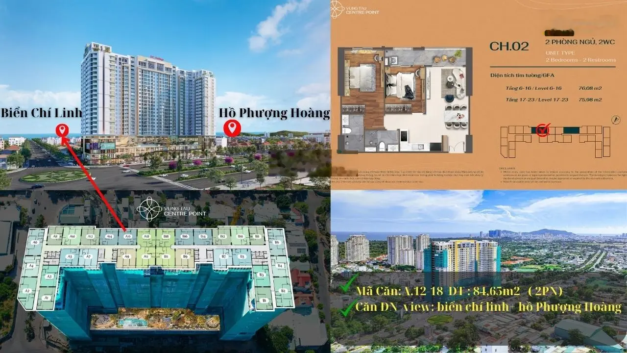 Vung Tau Centre Point 8 suất cuối cùng 84m2, tặng gói nội thất 5%, ck lên đến 20%