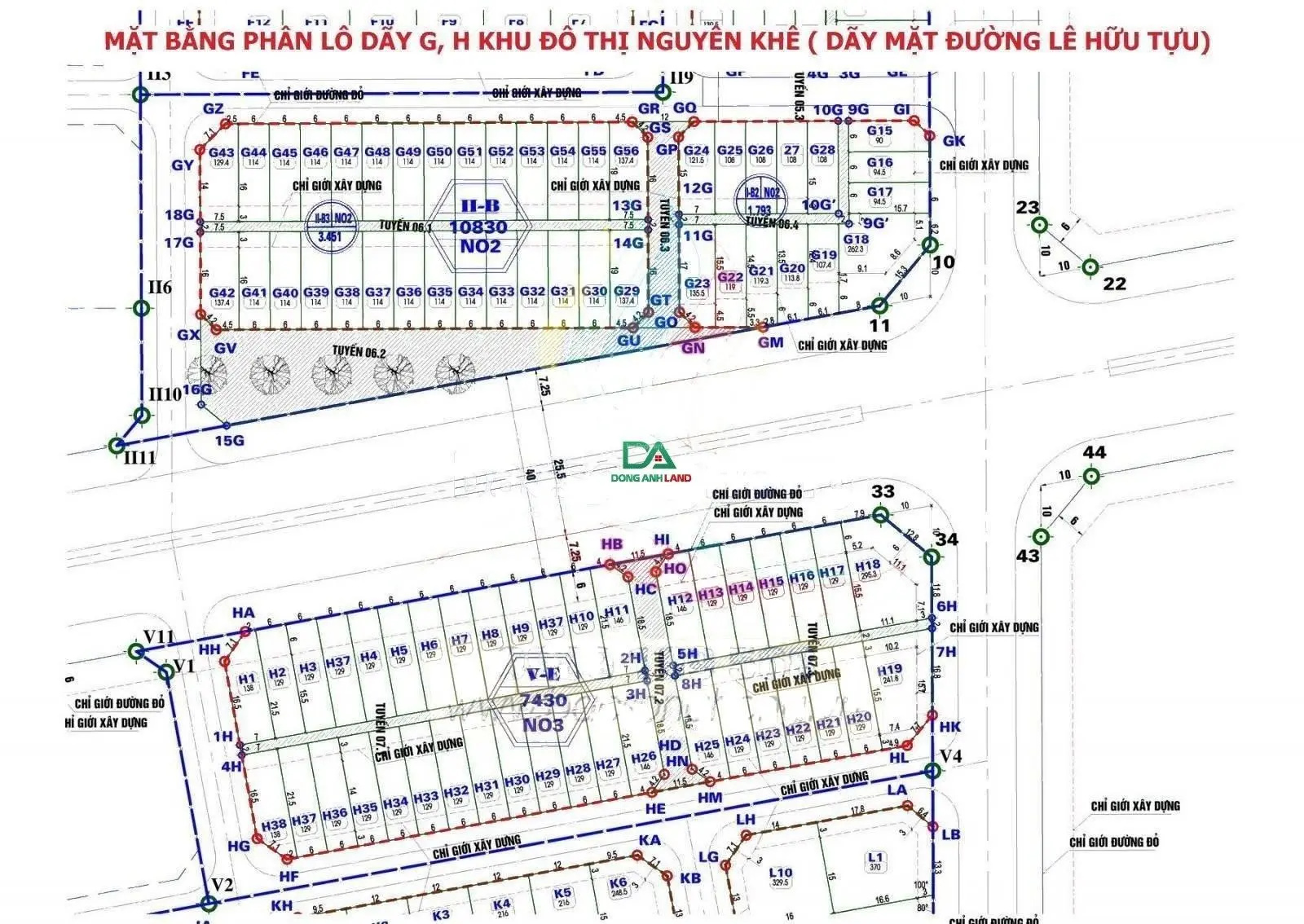 Bán đất biệt thự liền kề khu đô thị Nguyên Khê Đông Anh