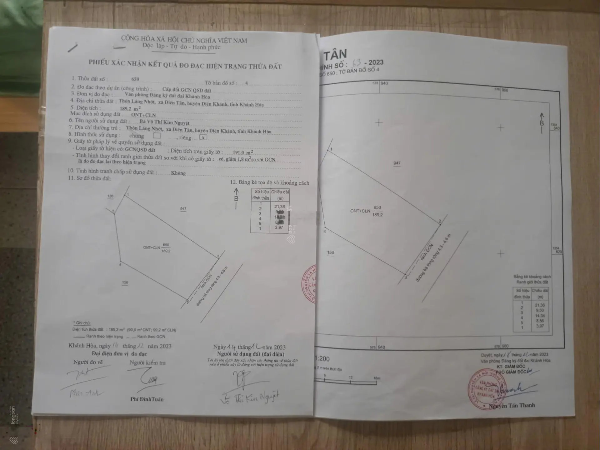 Bán gấp đất 189,2m2 tại xã Diên Tân, bán gấp đất 189,2m2 tại xã Diên Tân, giá tốt nhất chỉ 500tr