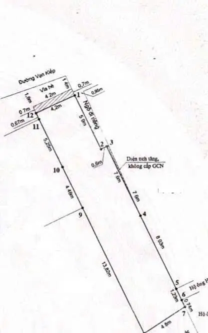 Bán đất 110,6 m2 mặt đường Vạn Kiếp-Thượng Lý-Hồng Bàng