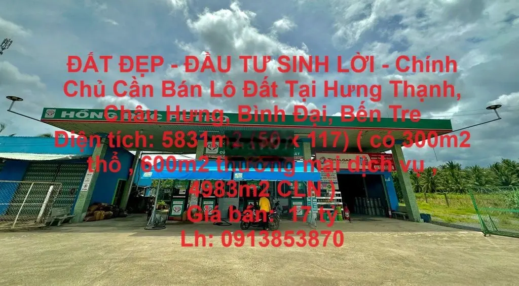 Chính Chủ Cần Bán Lô Đất Tại Hưng Thạnh, Châu Hưng, Bình Đại, Bến Tre