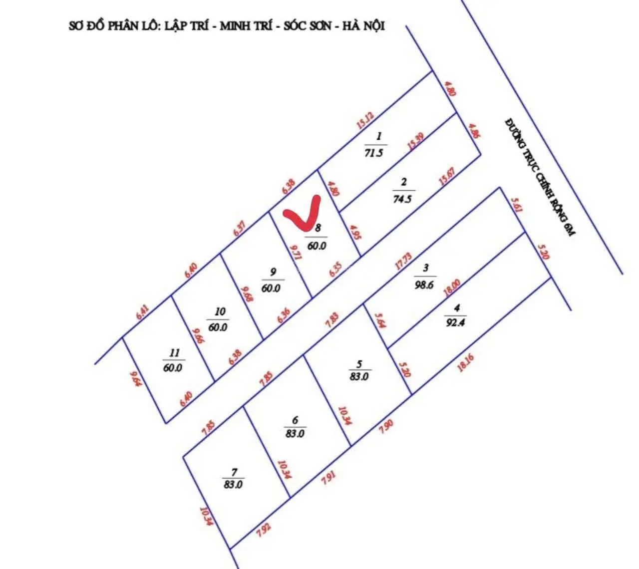 Chỉ 1 tỷ xx triệu 60m2 full thổ cư Lập Trí-Minh Trí-Sóc Sơn-HN