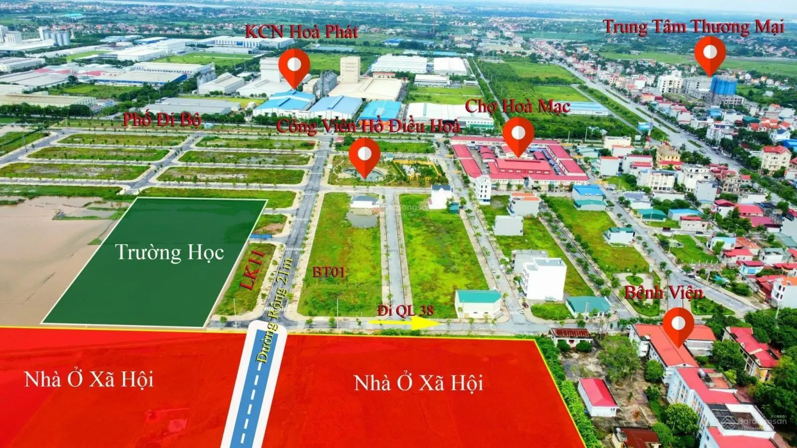 Bán đất nền dự án hòa mạc new city giá 26 triệu / m2, diện tích 100m2 - hàng hiếm uy tín chất lượng