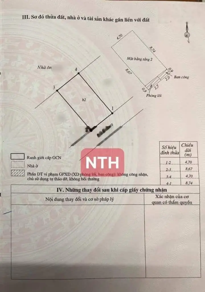 Bán nhà hẻm 3m đường nguyễn thái học P Lê Hồng Phong