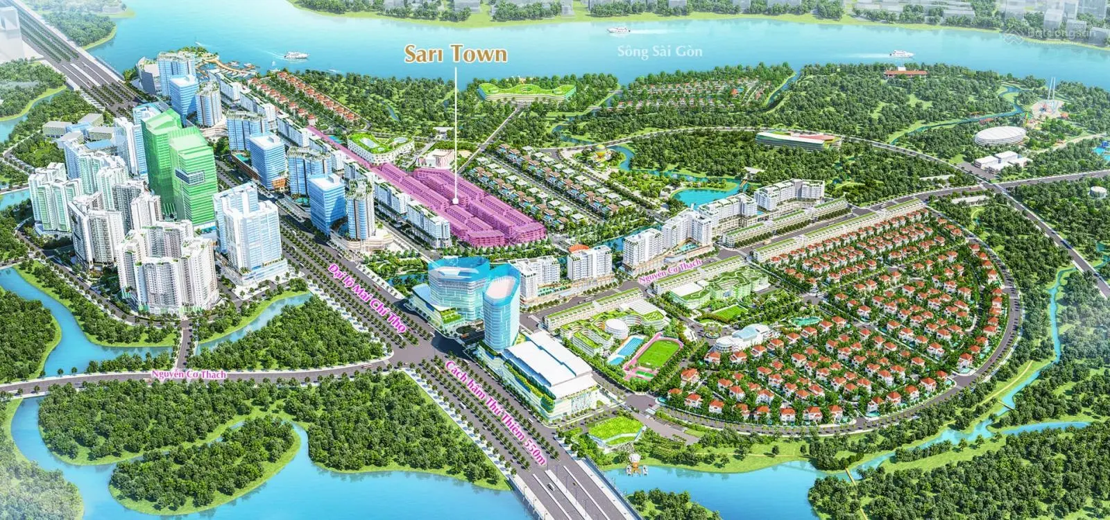 Cần bán nhiều căn shophouse Sari Town Sala Đại Quang Minh, diện tích: 5.6x20m, 7x24m. Giá 70 tỷ