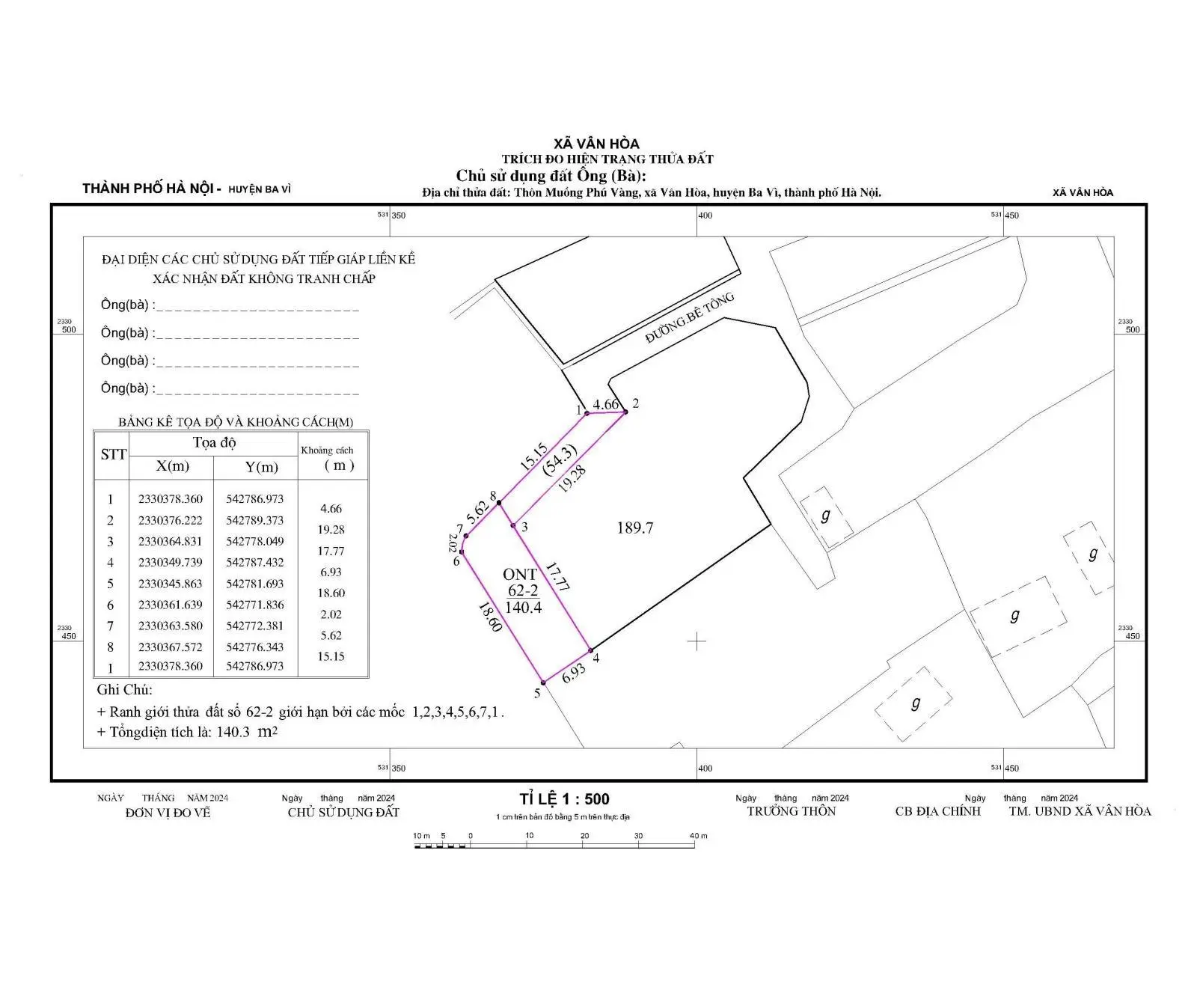 1,3tỷ cho siêu phẩm đất Vân Hoà Ba Vì sẵn nhà đẹp mới xây DT thực 194,7m2, DT sổ 130m2 (75m2 ONT)