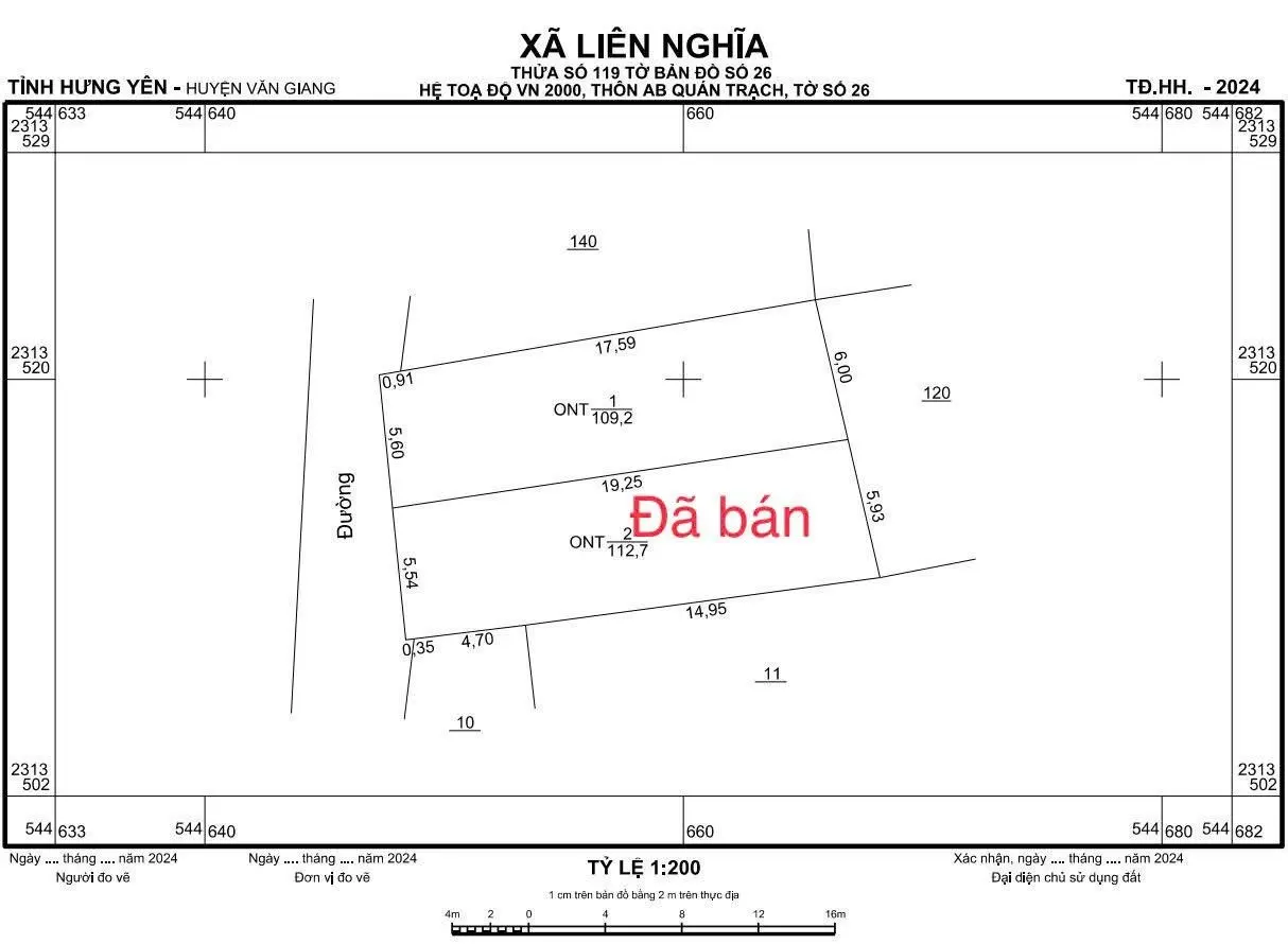 Bán nhanh 109,2m2 Liên Nghĩa - Văn Giang đường ô tô vào thoải mái chỉ 2x triệu/m2, đất ở 100%